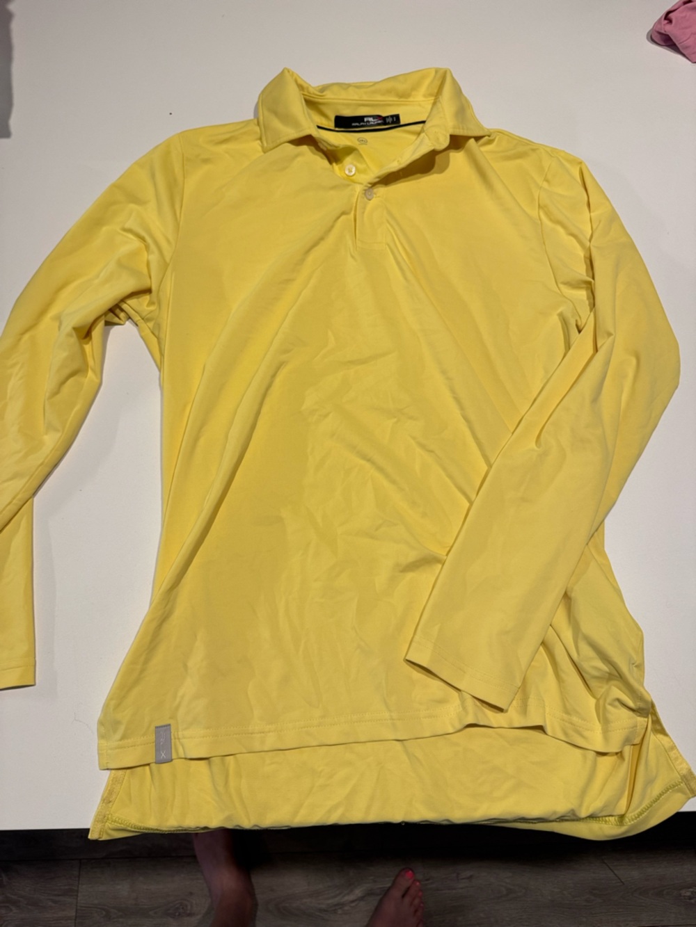 RLX Ralph Lauren Yellow Long Sleeve Polo
